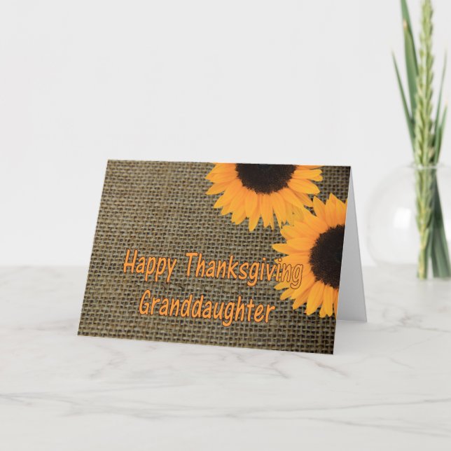 Granddotters Thanksgiving Card Helgkort (Framsida)