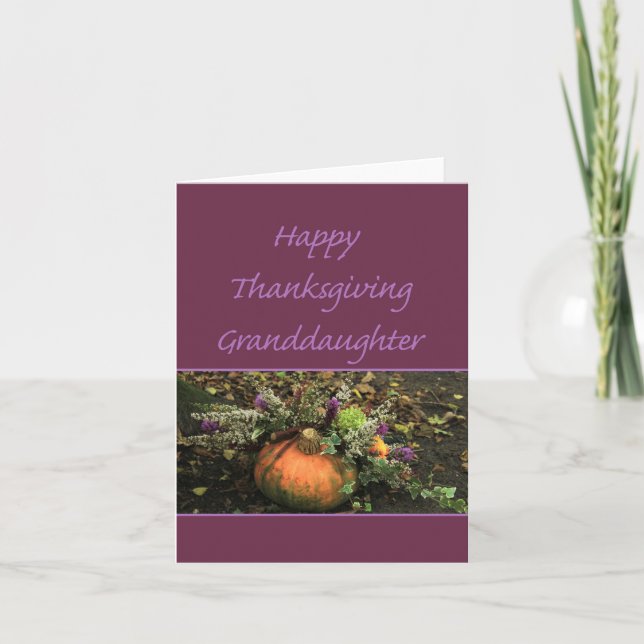 Granddotters Thanksgiving Card Helgkort (Framsida)