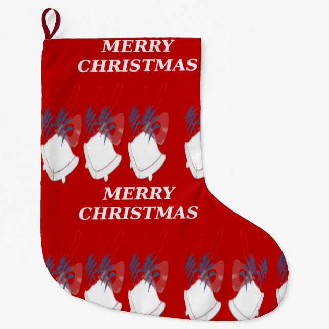 Grande Chaussette de Noël "Merry Christmas"  Stor Julstrumpa (Framsidan)