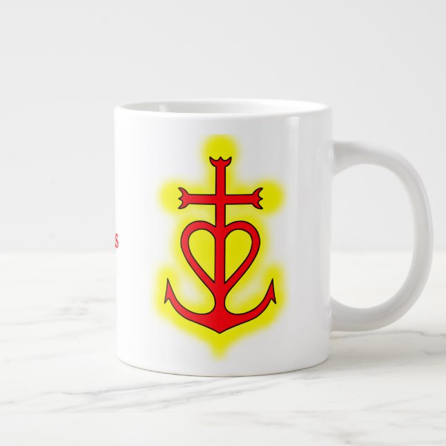 Grande Tasse Croix camarguaise (Fides Caritas Spes Jumbo Mugg (Höger)