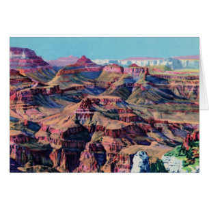 Grandet Canyon Arizona Moran pekar Hälsningskort