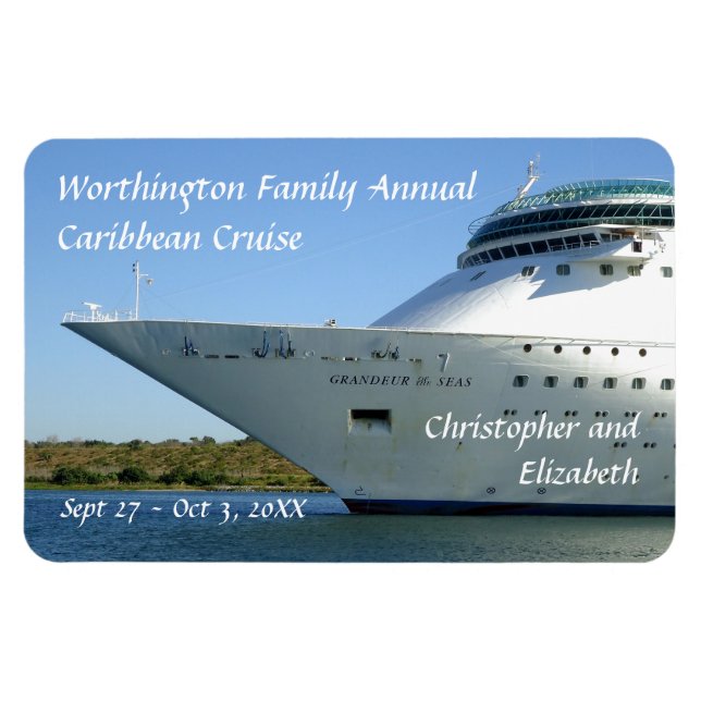 Grandeur Entering Channel Stateroom Door Marker Magnet (Horisontell)