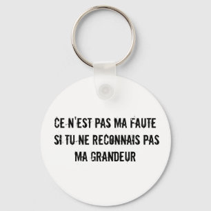 Grandeur (Stor i Fransk)-nyckelkedja Nyckelring