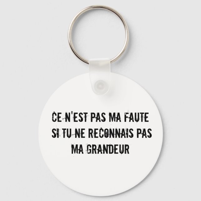 Grandeur (Stor i Fransk)-nyckelkedja Nyckelring (Framsida)