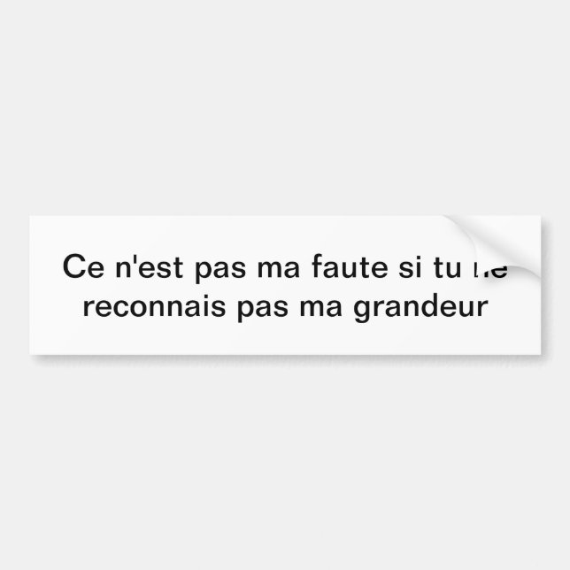 Grandeur (Storhet i Fransk) Bildekal (Framsidan)