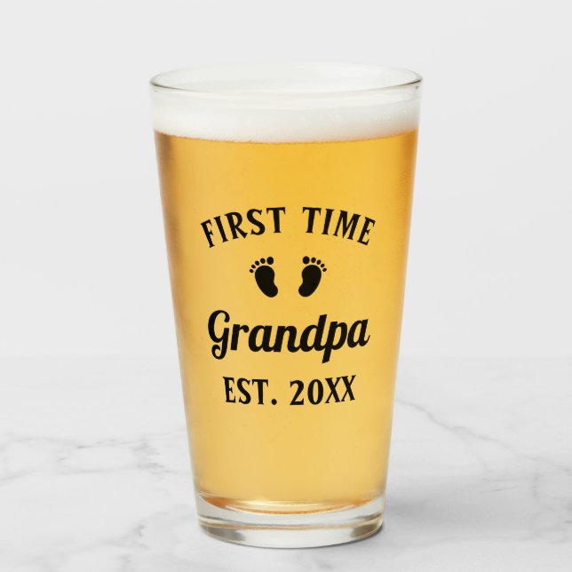 Grandfather Abuelo Nonno Gramps First Time Grandpa Glaskopp (Framsida fylld)