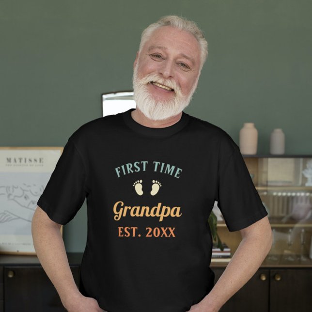 Grandfather Abuelo Nonno Gramps First Time Grandpa T Shirt (Skapare uppladdad)