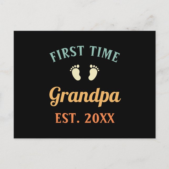 Grandfather Abuelo Nonno Gramps First Time Grandpa Vykort (Framsida)