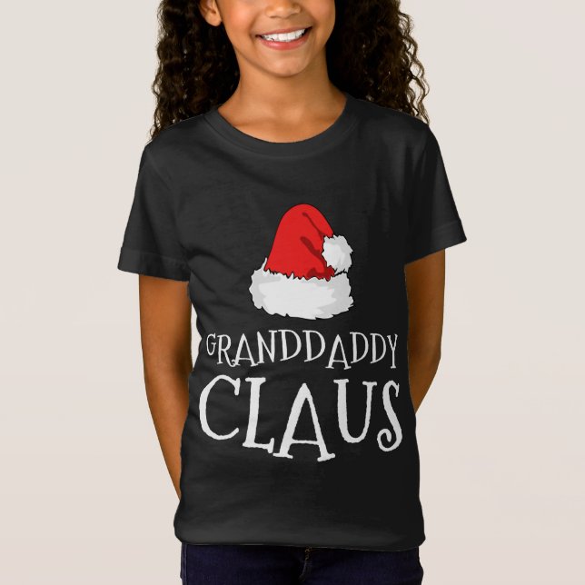 Grandfather Claus jul Hat Family Group Matchi T Shirt (Framsida)