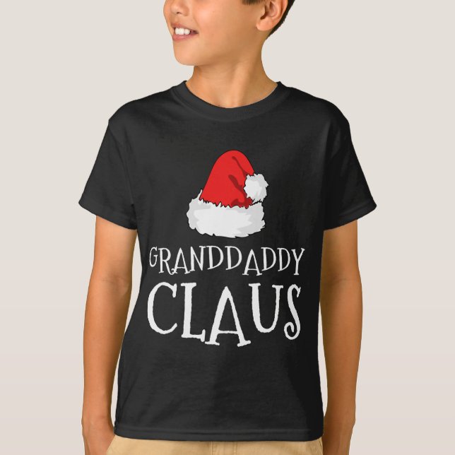 Grandfather Claus jul Hat Family Group Matchi T Shirt (Framsida)