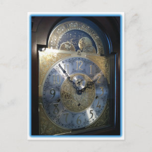 Grandfather Clock Ansikte Vykort