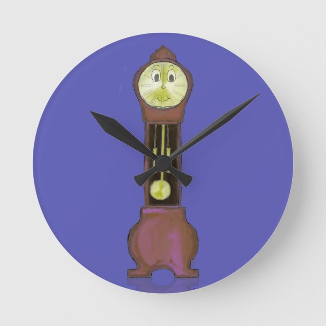 Grandfather Clock Rund Klocka (Framsida)