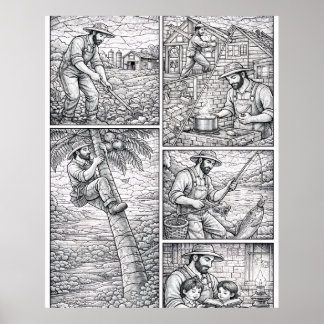 Grandfather Dad Father's Day  Poster