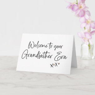 Grandfather Era Gravid Nyfödd bebis Reveal för Pap Kort
