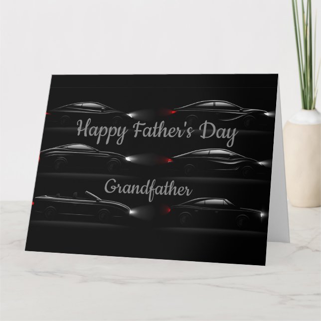 Grandfather far Classic Cars Fordon Pappor Kort (Framsida)