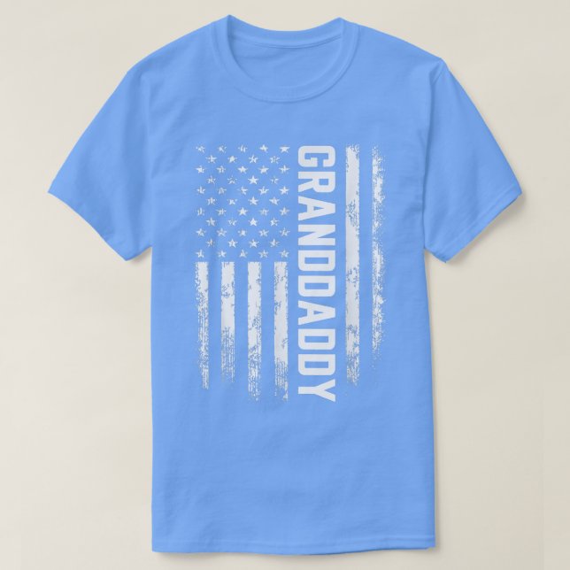 Grandfather Gift America Flagga Gift För manar Far T Shirt (Design framsida)