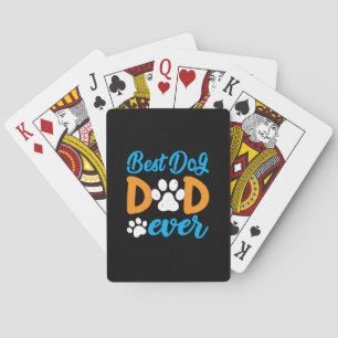 Grandfather Gift Bästa Hund Pappa någonsin Casinokort
