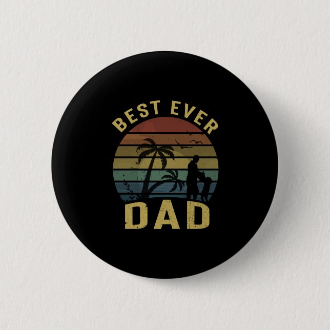 Grandfather Gift | Bästa någonsin Pappa Knapp (Framsida)