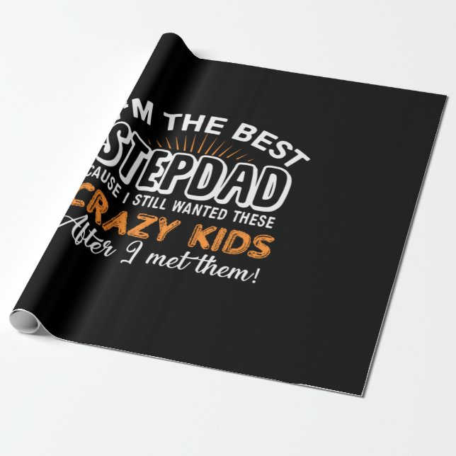 Grandfather Gift | Jag är det bästa steget Pappa Presentpapper (Utrullad)