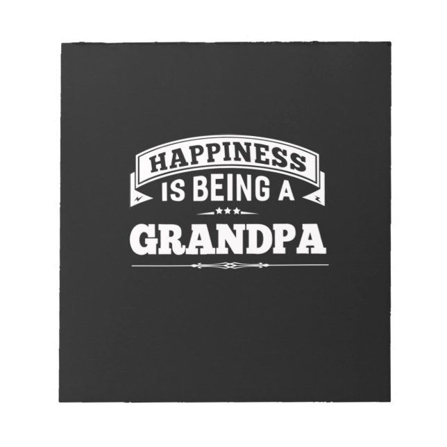 Grandfather Gift | Lycka är en farfar Anteckningsblock (Framsida)