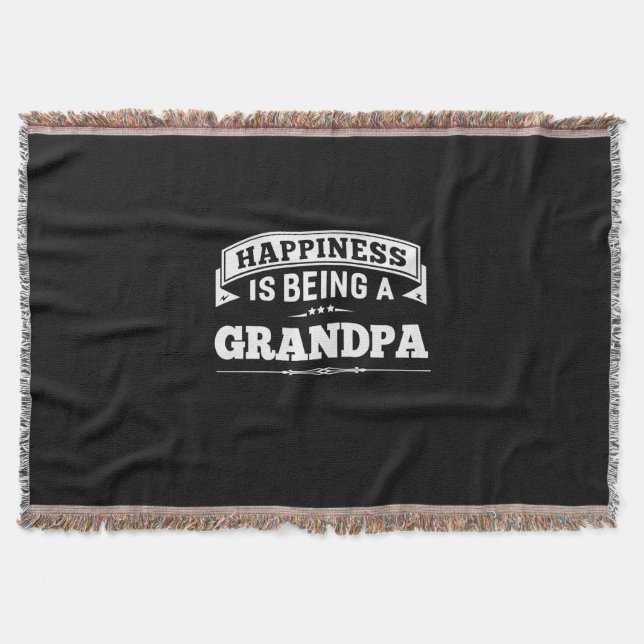 Grandfather Gift | Lycka är en farfar Filt (Framsidan)