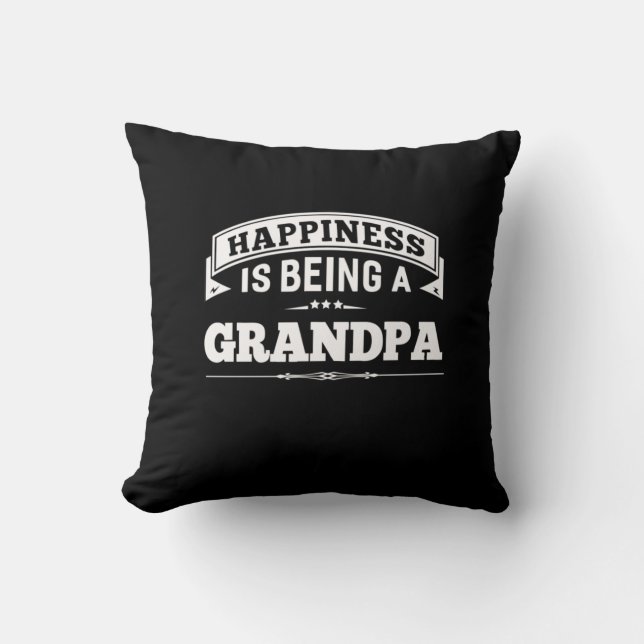 Grandfather Gift | Lycka är en farfar Kudde (Framsida)