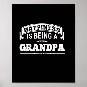 Grandfather Gift Lycka är en farfar Poster
