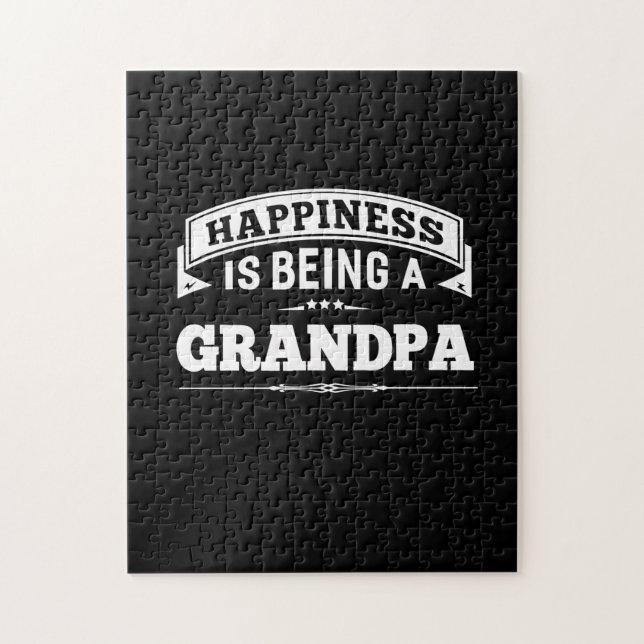 Grandfather Gift | Lycka är en farfar Pussel (Vertikal)