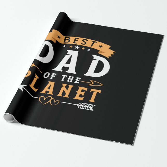Grandfather Gift | planetens bästa Pappa Presentpapper (Utrullad)