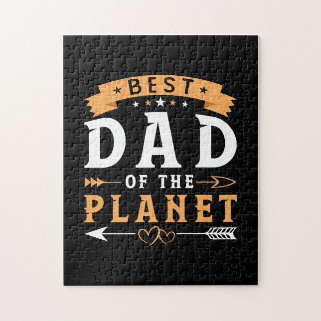 Grandfather Gift | planetens bästa Pappa Pussel (Vertikal)