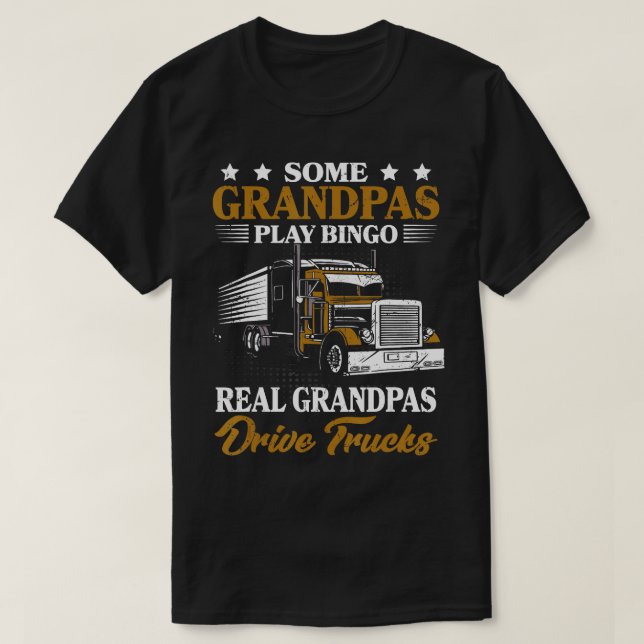 Grandfather Manar Lastbil Driver Real Grandpas Dri T Shirt (Design framsida)