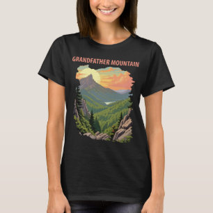Grandfather Mountain NC Retro Resa T Shirt