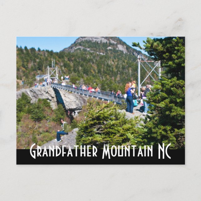 Grandfather Mountain NC Vykort (Framsida)