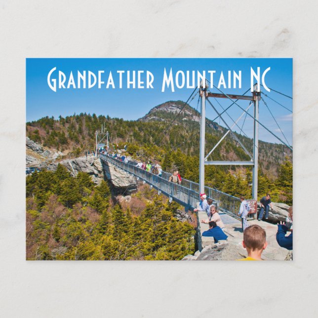 Grandfather Mountain NC Vykort (Framsida)