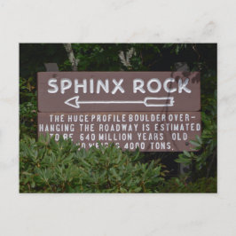 Grandfather Mountain Sphinx Sten Sign Travel Photo Vykort
