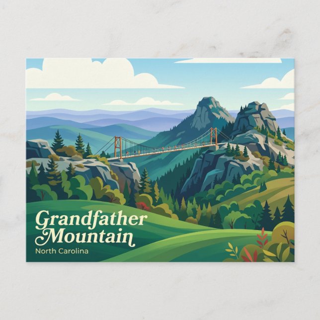 Grandfather Mountain USA Vykort (Framsida)