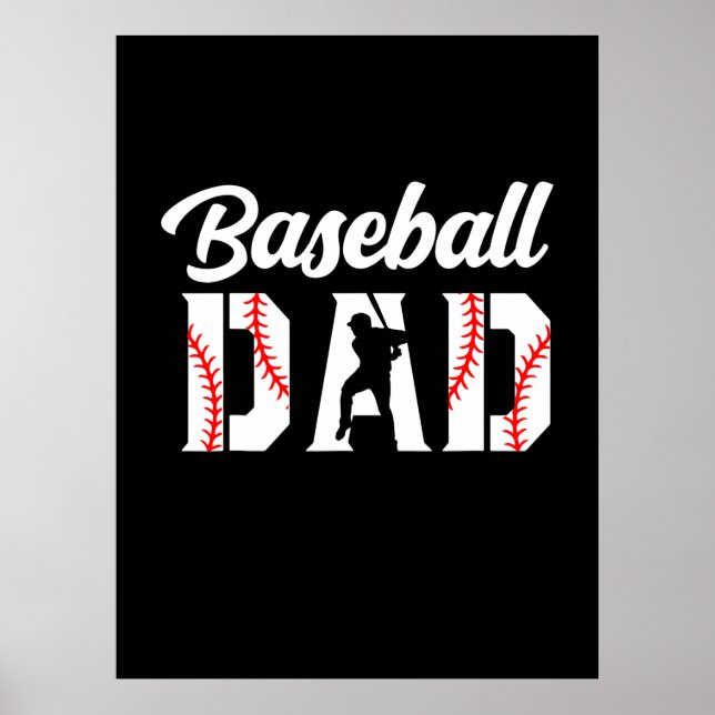 Grandfather-offerter | Baseball Pappa Poster (Framsidan)
