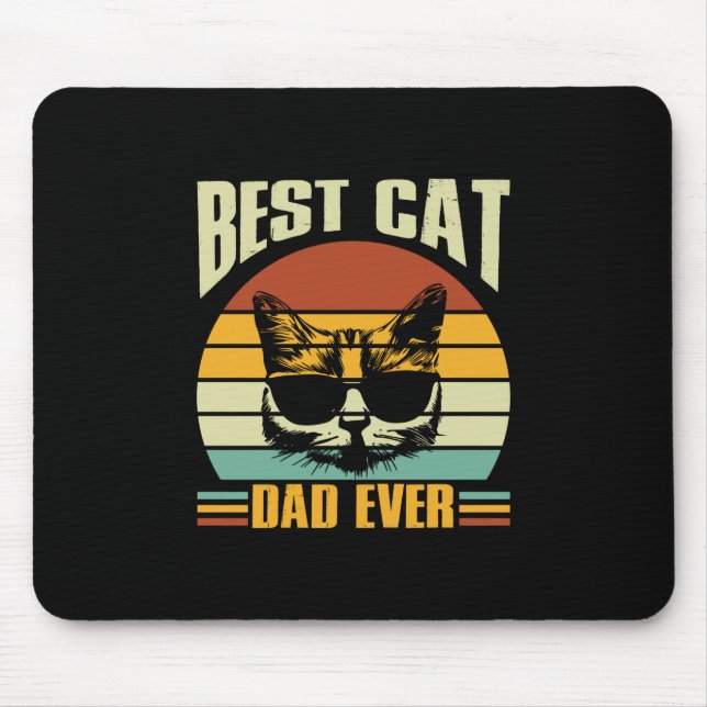Grandfather-offerter | Bästa Kat Pappa någonsin Musmatta (Framsidan)
