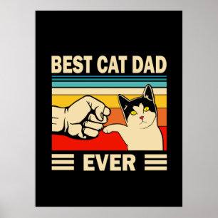 Grandfather-offerter Bästa Kat Pappa någonsin Poster