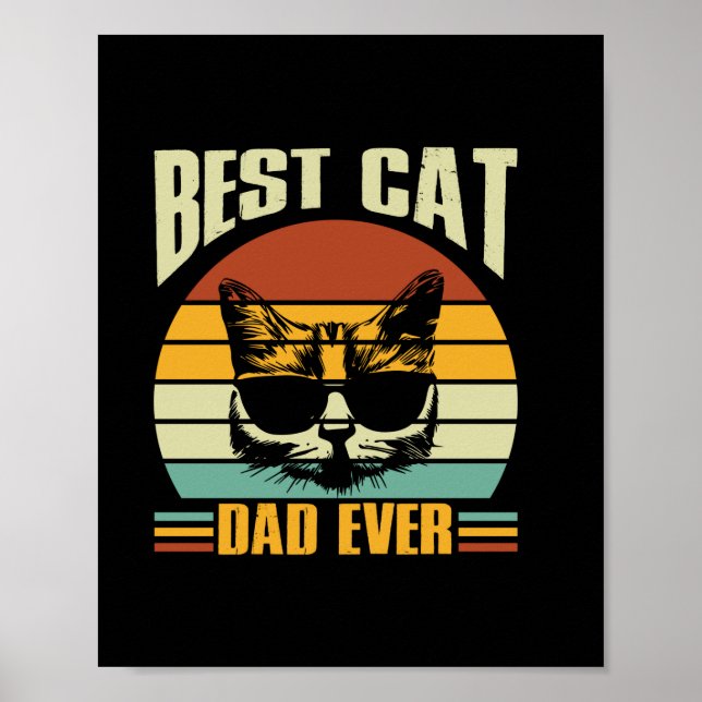 Grandfather-offerter | Bästa Kat Pappa någonsin Poster (Framsidan)