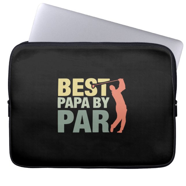 Grandfather-offerter | Bästa Pappa per part Golf Laptop Fodral (Framsidan)
