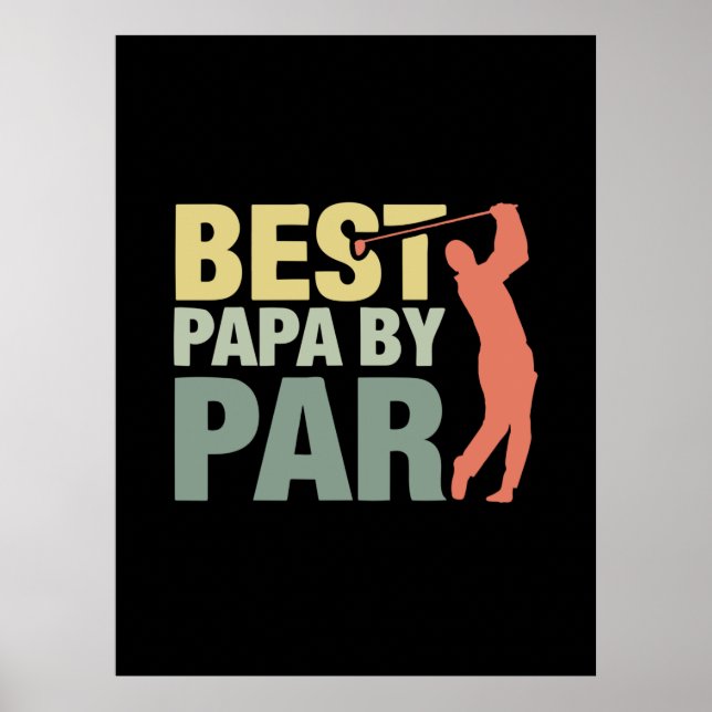 Grandfather-offerter | Bästa Pappa per part Golf Poster (Framsidan)