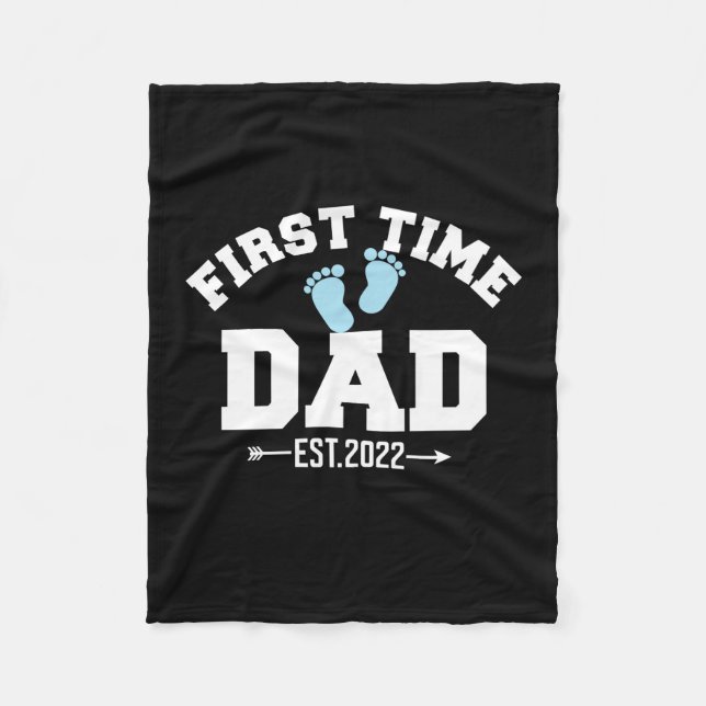 Grandfather-offerter | Första gången Pappa 2022 Fleecefilt (Framsidan)