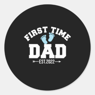 Grandfather-offerter Första gången Pappa 2022 Runt Klistermärke