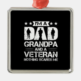 Grandfather-offerter | Jag är Pappa och veteran Julgransprydnad Metall