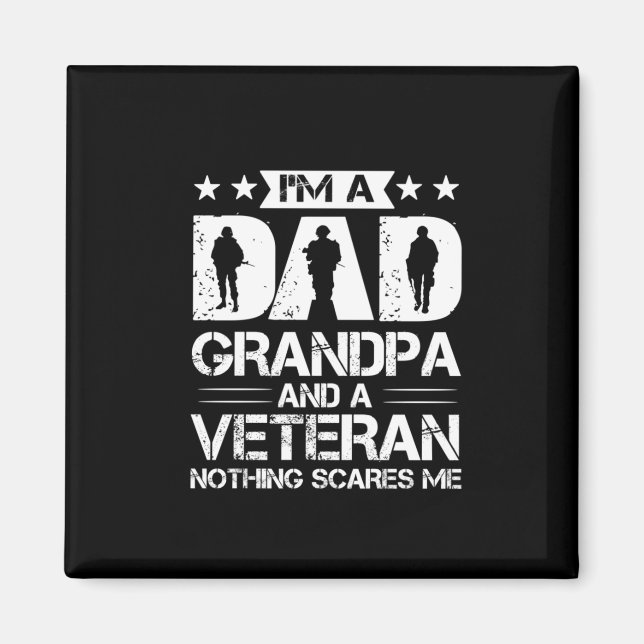 Grandfather-offerter | Jag är Pappa och veteran Magnet (Framsidan)