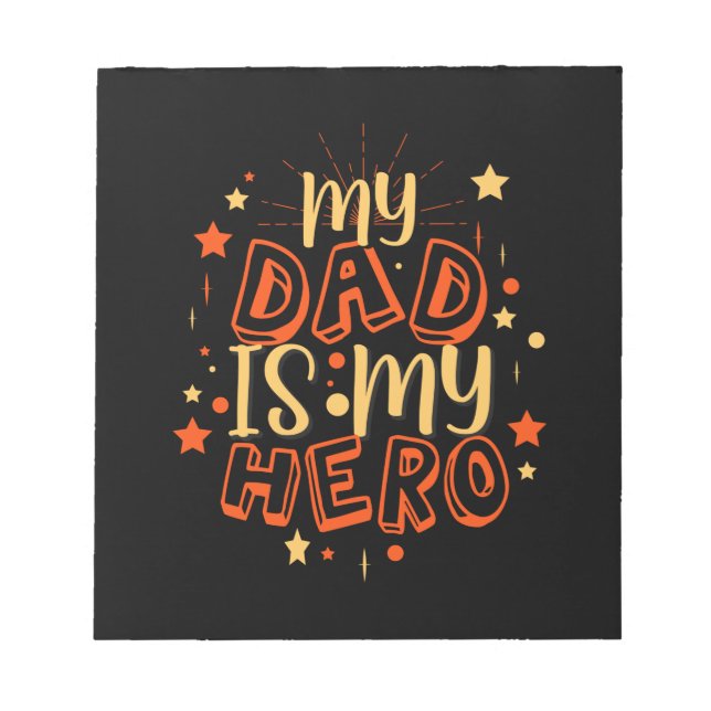 Grandfather-offerter | Min Pappa är min Hero Anteckningsblock (Framsida)