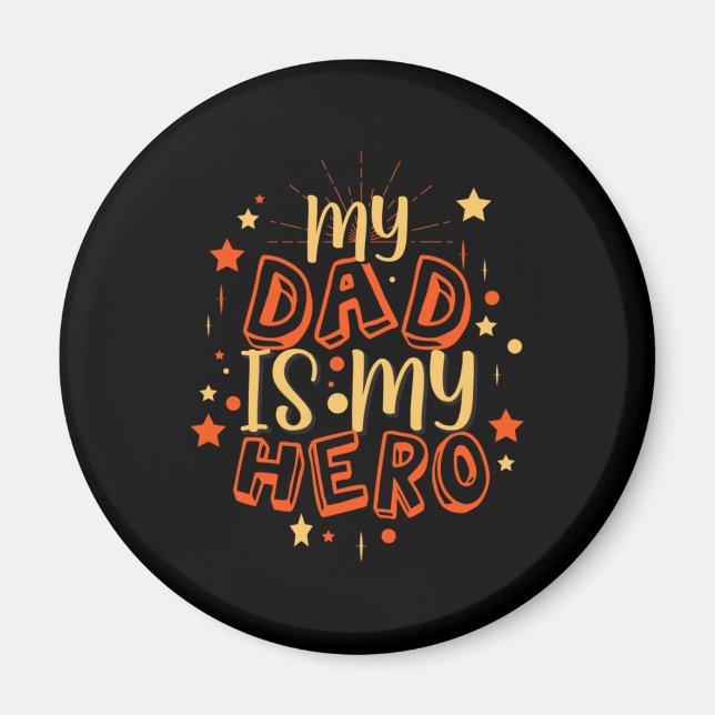 Grandfather-offerter | Min Pappa är min Hero Magnet (Framsidan)