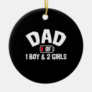 Grandfather-offerter Pappa av en pojke Julgransprydnad Keramik