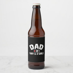 Grandfather-offerter Pappa av en pojke Ölflaska Etikett